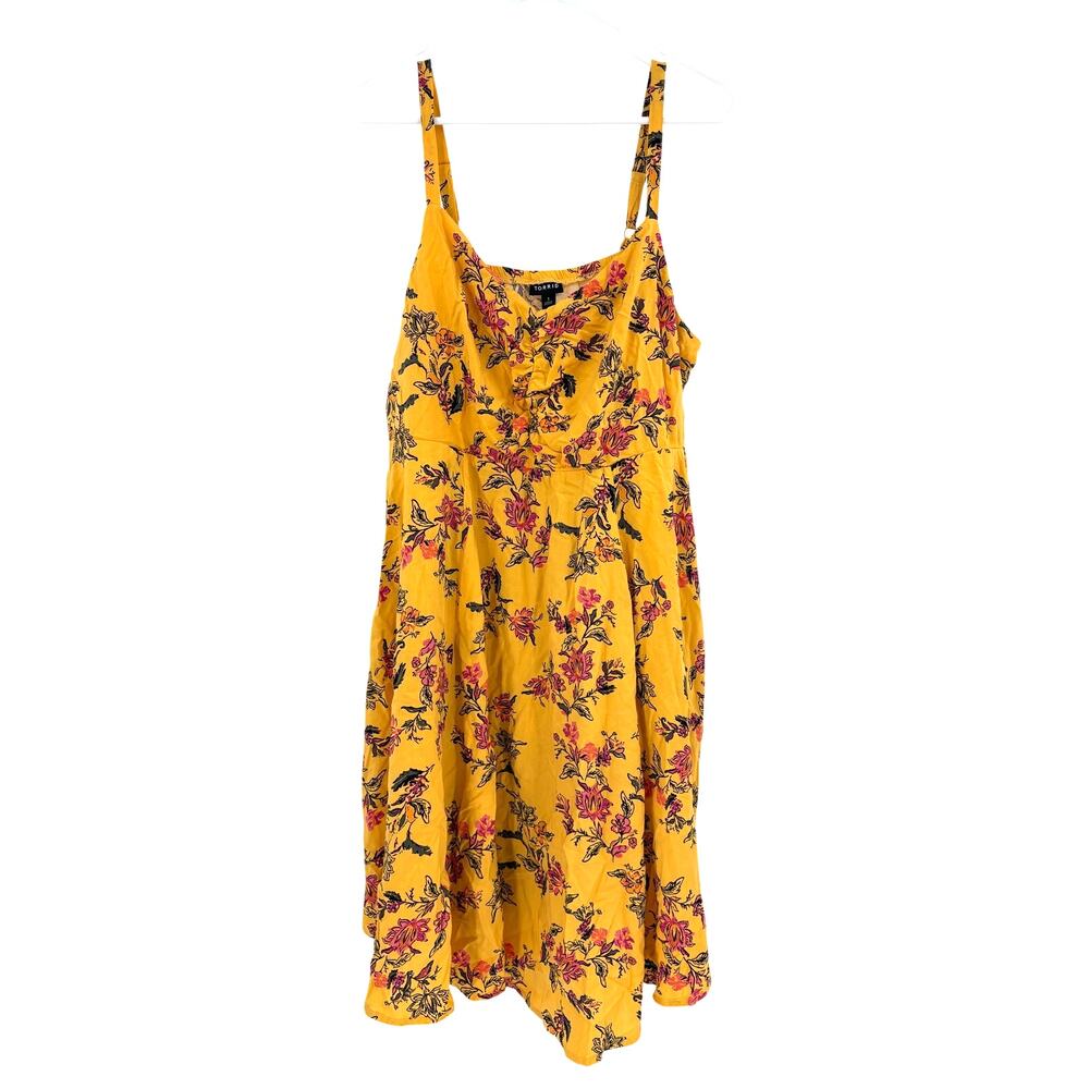 2/$30 TORRID Mini Dress Size 1X / Size 1 Mini Challis Skater - Picture 7 of 11